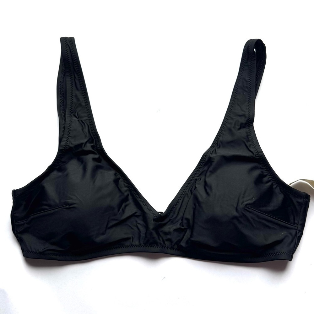 NEW Aerie Scoop Black Bikini Swim Top Size XL
